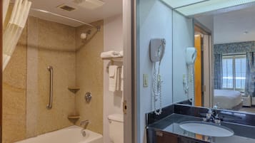 Free toiletries, hair dryer, towels
