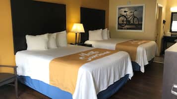 Room, 2 Queen Beds, Non Smoking | Desk, laptop workspace, iron/ironing board, free cribs/infant beds