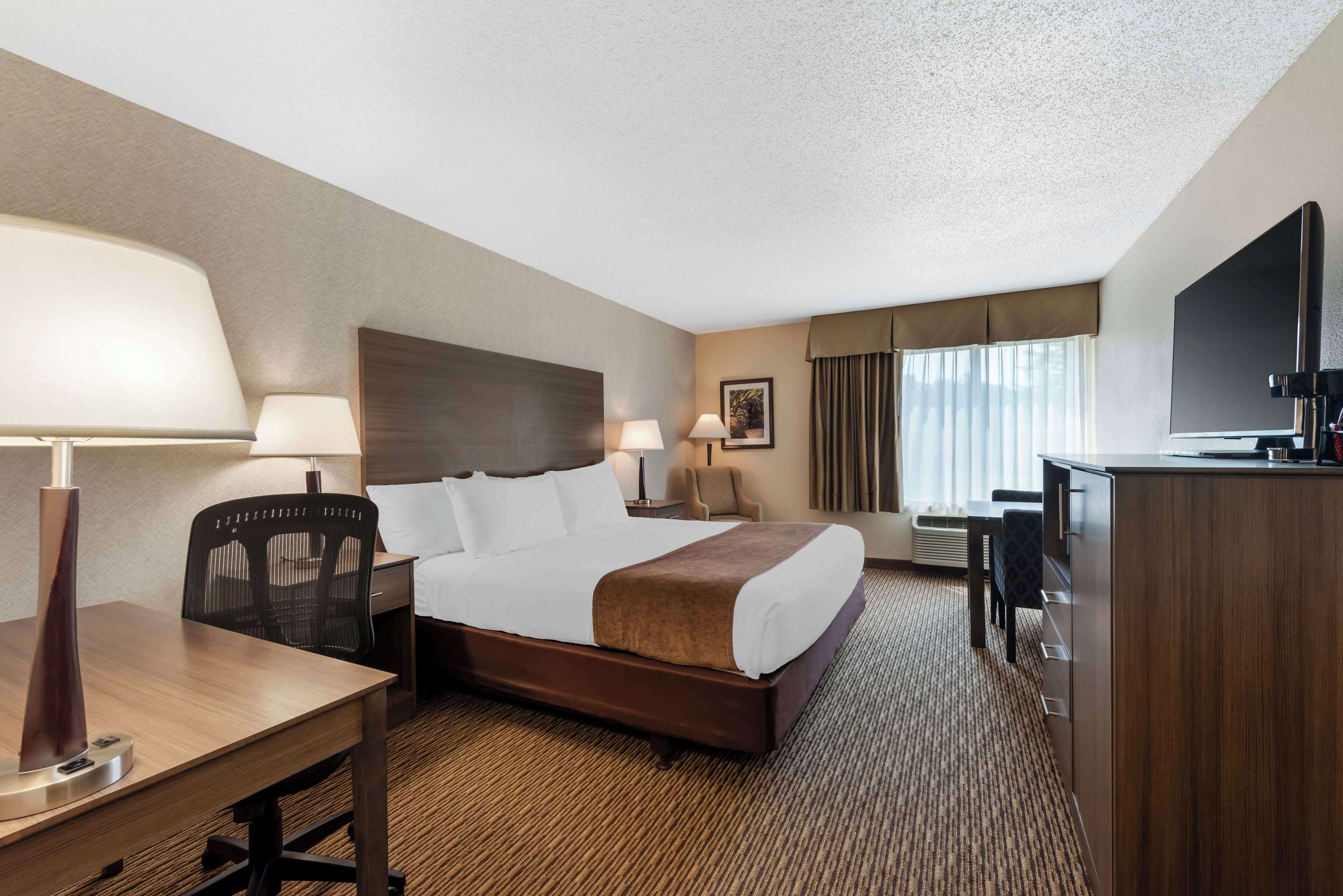 executive room, 1 king bed, non smoking, refrigerator & microwave | iron/ironing board, free cots/infant beds, wifi, bed sheets