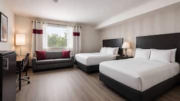Habitación estándar, 2 camas Queen size, para no fumadores | Ropa de cama de alta calidad y caja de seguridad en la habitación