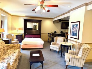 2 Storey Executive Suite, 1 Bedroom, Pets Not Allowed | Living area | 32-inch LED TV with cable channels, TV