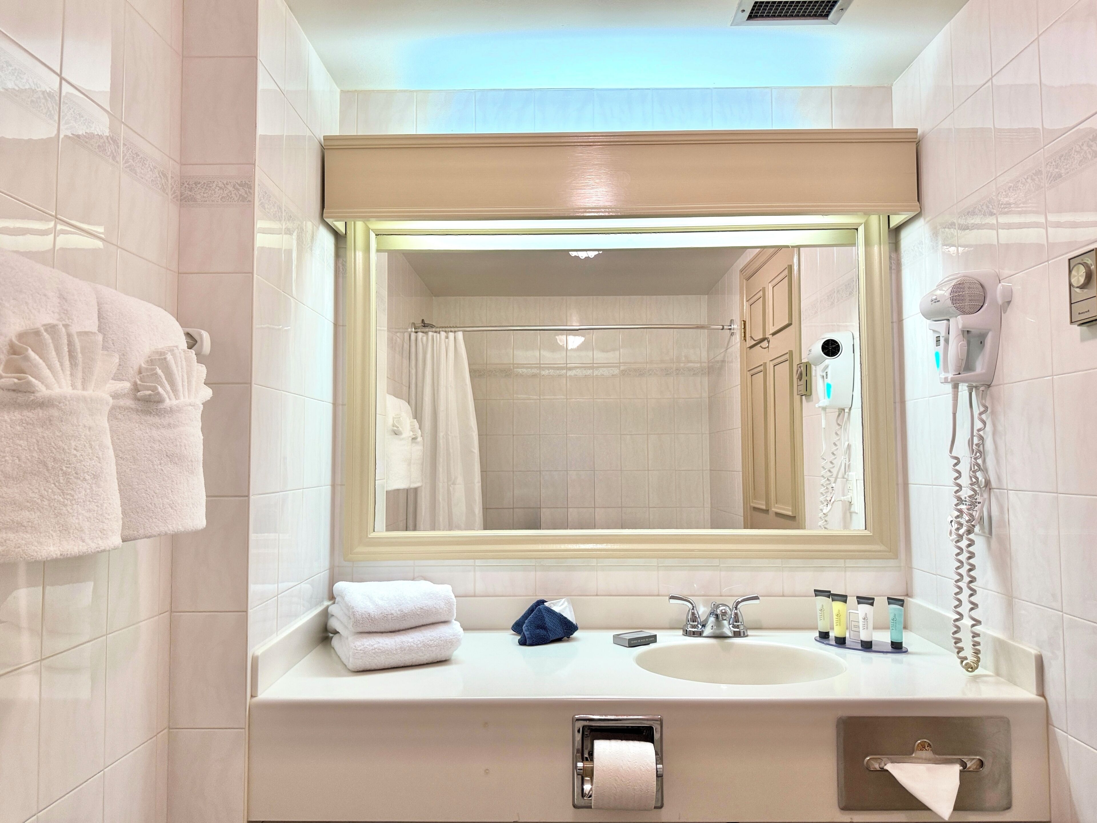 standard room, 1 queen bed, pets not allowed | bathroom | free toiletries, hair dryer, towels, soap