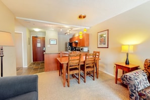 Condo, 1 Bedroom | Living area - Glacier Lodge (Whistler)