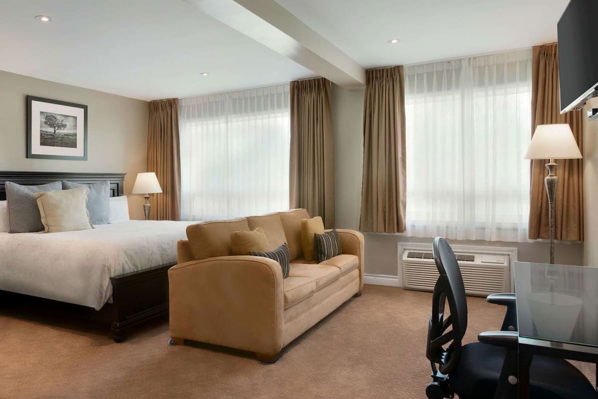 Desk, blackout curtains, iron/ironing board, free cots/infant beds