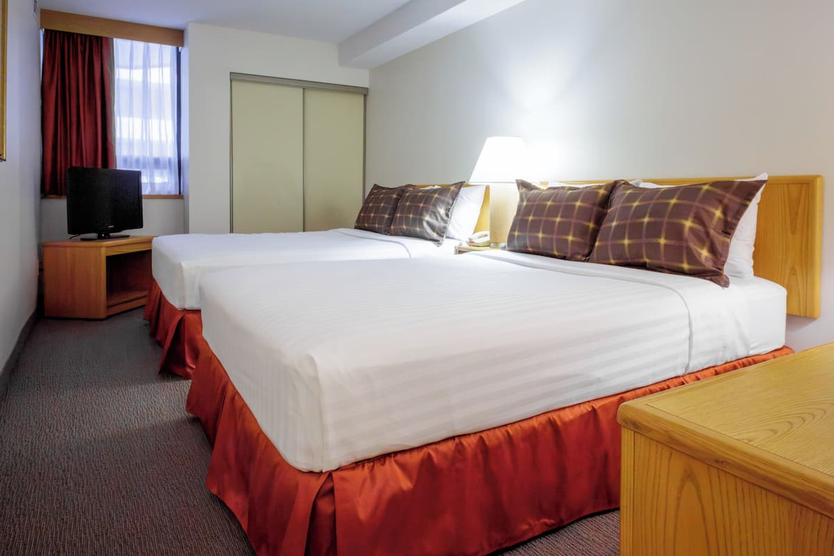 Deluxe Room, Multiple Beds | 1 bedroom, desk, blackout drapes, soundproofing