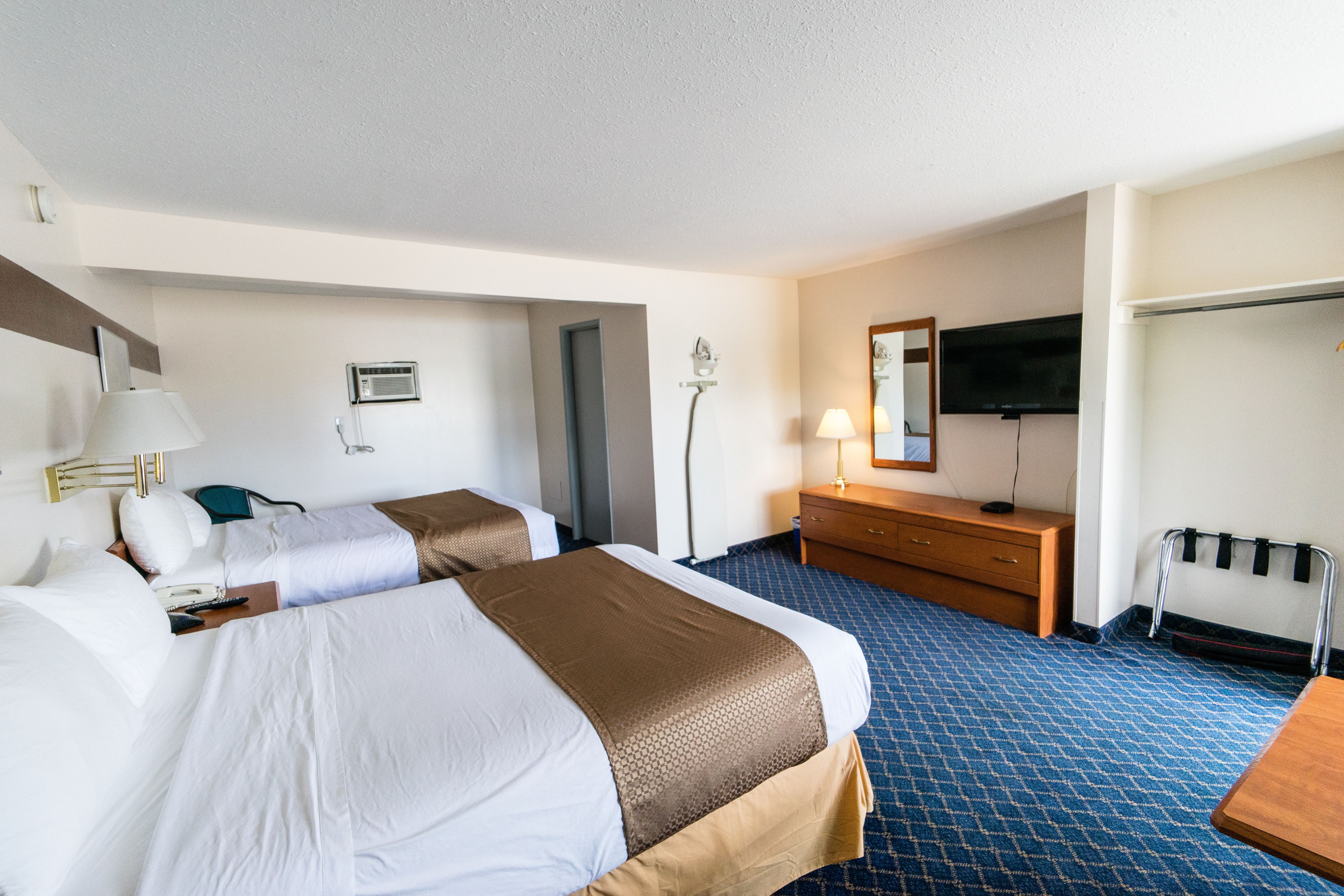 Standard Room, 2 Queen Beds, Non Smoking | Desk, blackout curtains, iron/ironing board, free WiFi