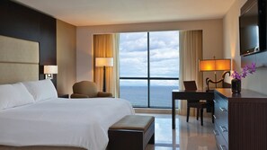 Premium Room, 1 King Bed, Ocean View (High Floor) | Egyptian cotton sheets, down duvets, minibar, in-room safe