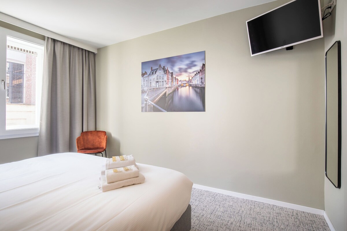 Basic Double Room | Premium bedding, blackout drapes, WiFi (free), bed sheets