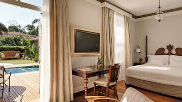 Junior Suite (Pool) | Hypo-allergenic bedding available, minibar (free items), in-room safe