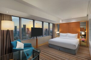 Rúmföt af bestu gerð, dúnsængur, míníbar, öryggishólf í herbergi