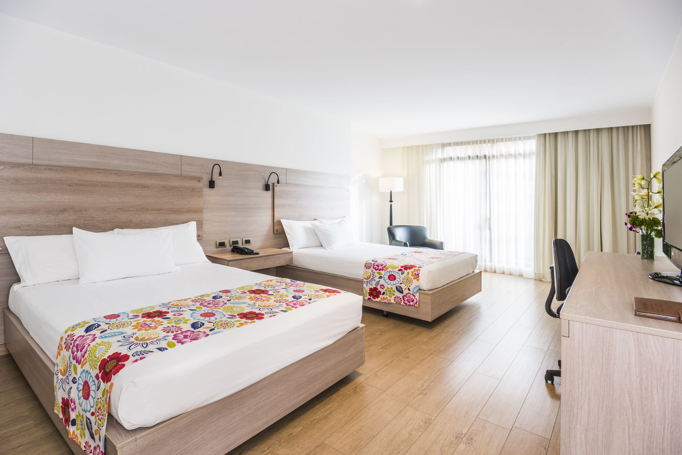 superior room, 2 double beds | premium bedding, minibar, in-room safe, desk