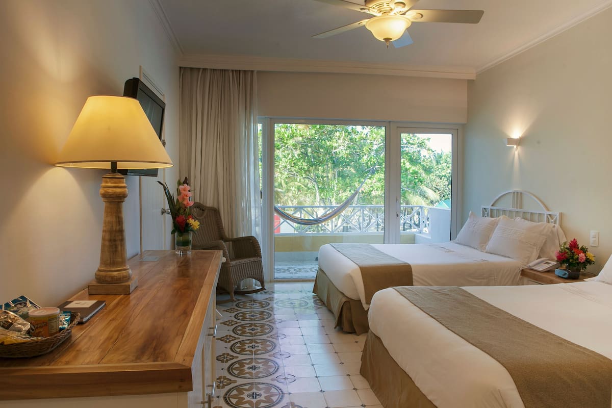 superior room, 2 double beds, garden view | view from room
