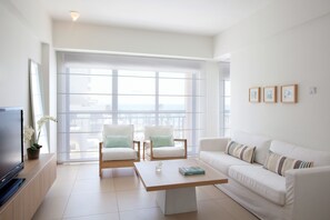 行政套房, 海景 | 客厅 | 电视