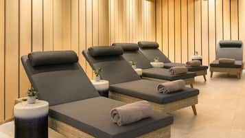 Phòng trị liệu đôi, phòng tắm hơi, bồn tắm thủy lực, phòng xông hơi