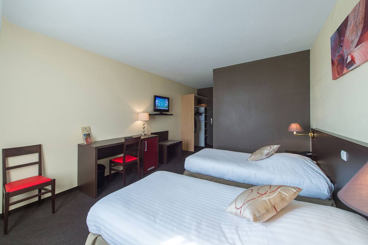 Desk, iron/ironing board (on request), free cots/infant beds, free WiFi