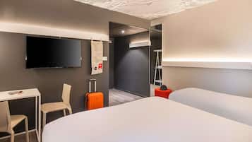 Desk, free cots/infant beds, free WiFi, bed sheets