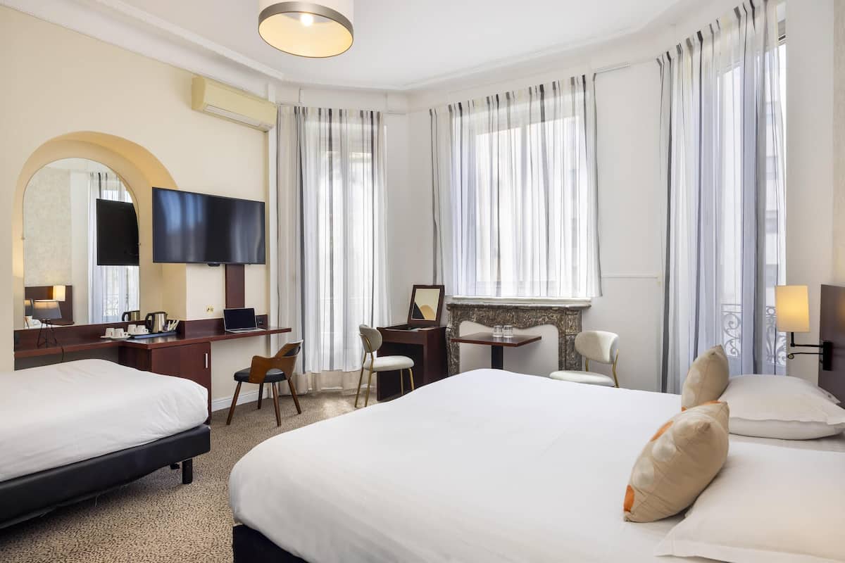 Exclusive Room, Multiple Beds, Non Smoking | Premium bedding, minibar, in-room safe, desk