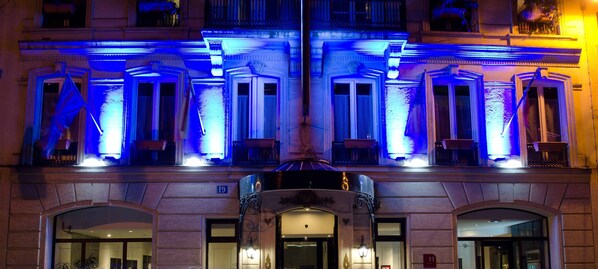 Front of property – evening/night