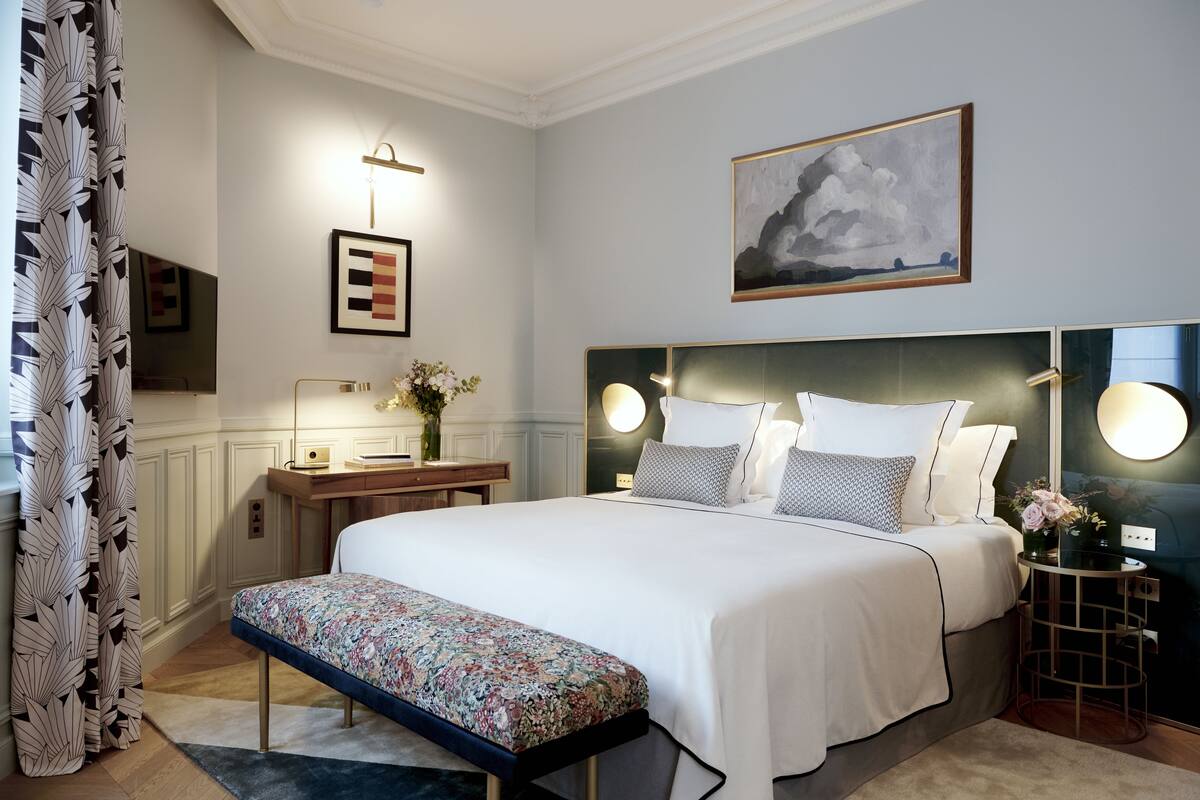 Bộ trải giường bằng vải cotton Ai Cập, bộ đồ giường cao cấp, minibar 