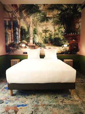 Deluxe Double Room, Terrace | Premium bedding, minibar, in-room safe, individually decorated