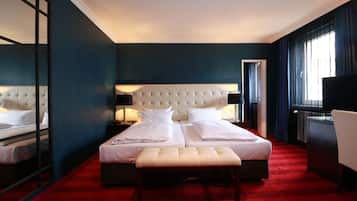 Literie hypoallergénique, coffres-forts dans les chambres