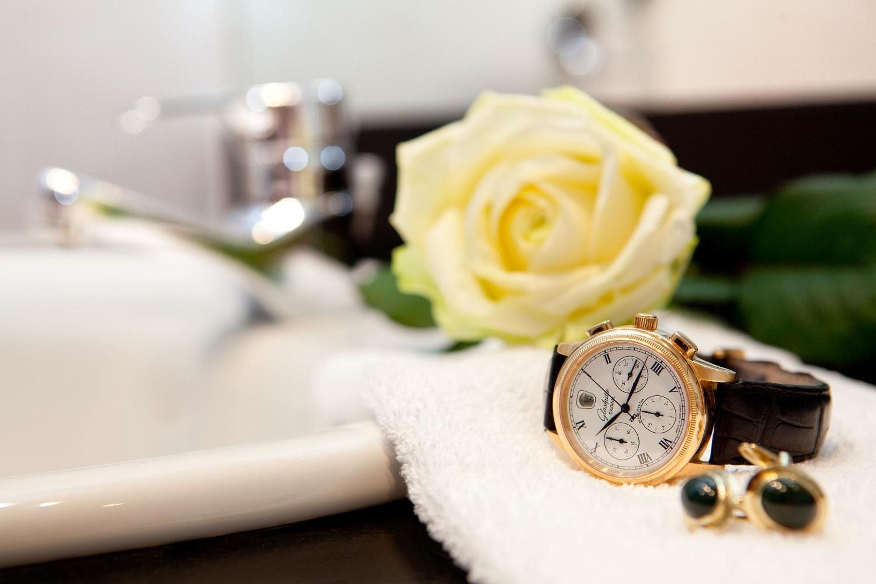 free toiletries, hair dryer, towels