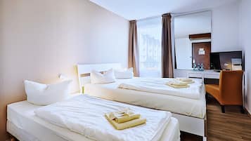 Allergikerbettwaren, Schreibtisch, schallisolierte Zimmer