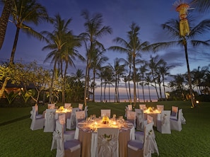 Outdoor banquet area