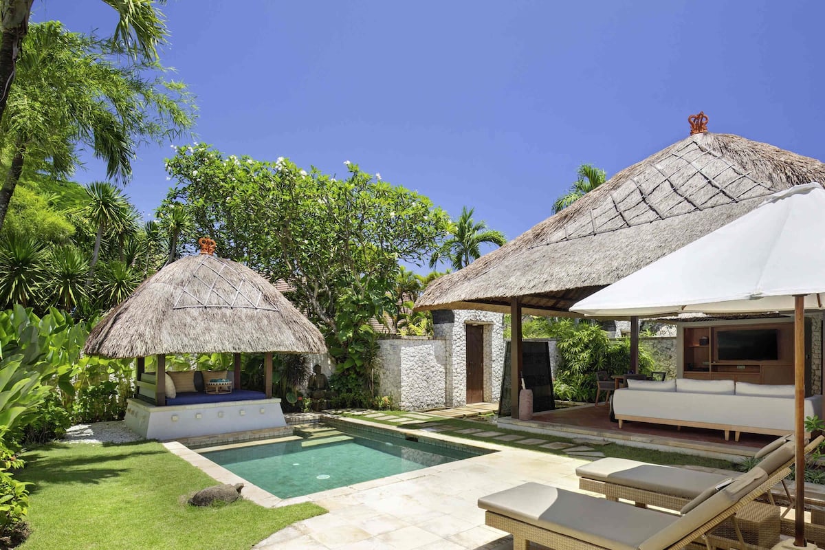 Villa, 1 Bedroom, Private Pool (Private Pool Beach Wing) | Down duvets, in-room safe, desk, blackout curtains