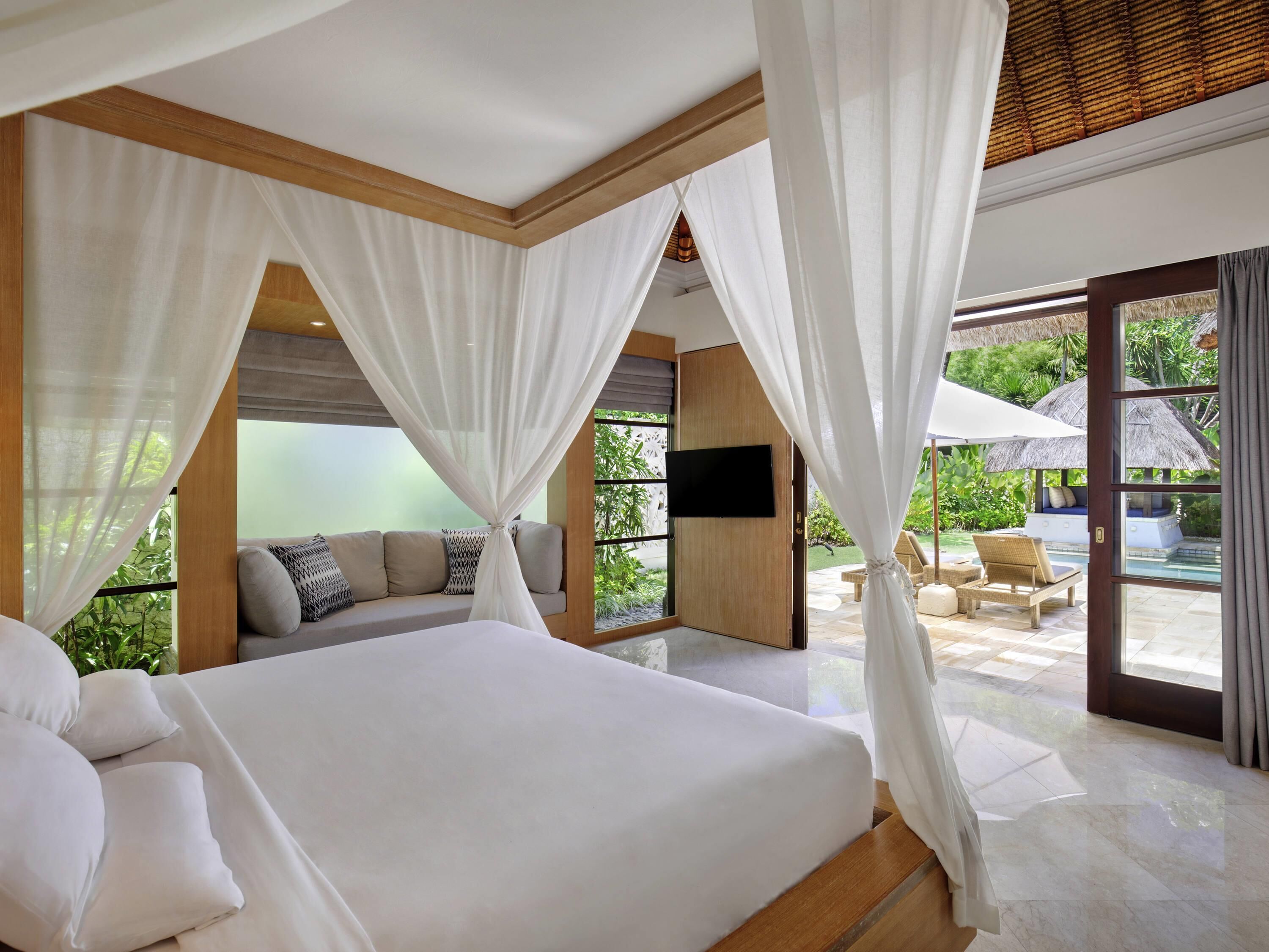 Villa, 1 Bedroom, Private Pool (Private Pool Beach Wing) | Down comforters, in-room safe, desk, blackout drapes