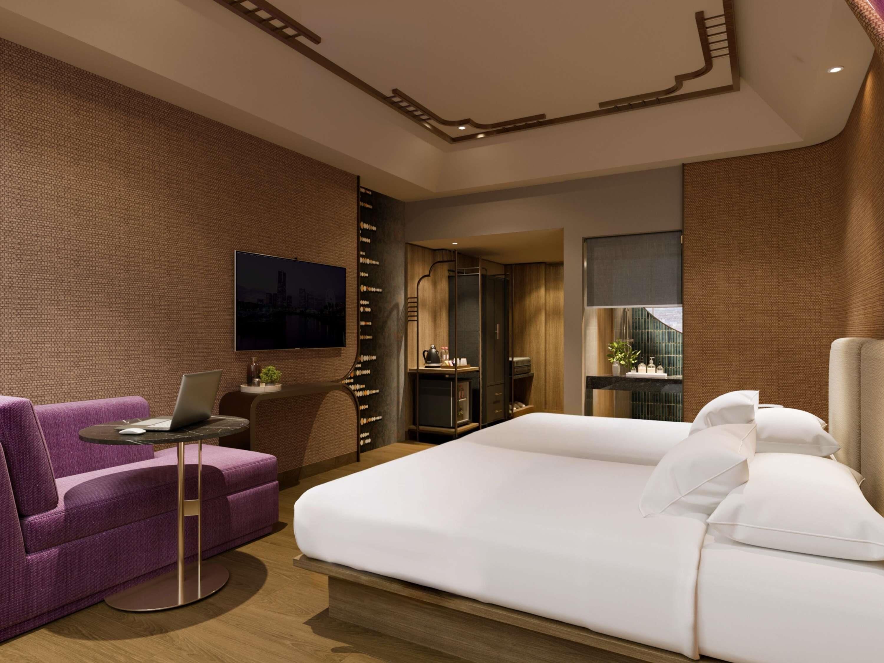 Privilege, Twin Room, 2 Single Beds, City View | Premium bedding, free minibar, in-room safe, desk