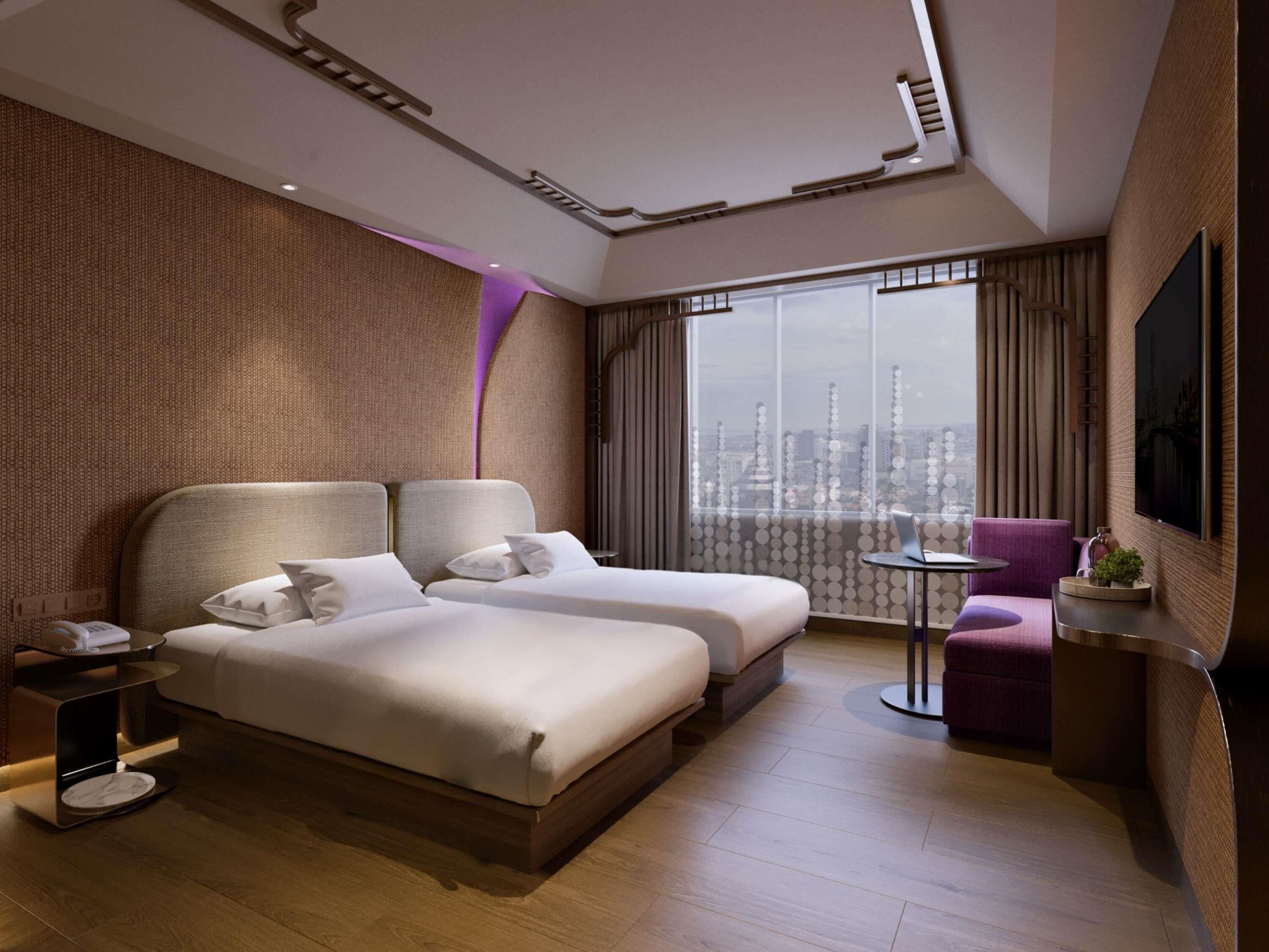 Ropa de cama de alta calidad y minibar con artículos gratuitos 