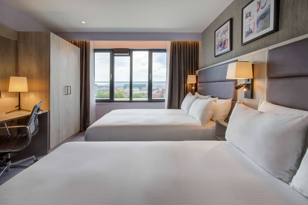 deluxe twin room, multiple beds | premium bedding, in-room safe, desk, laptop workspace