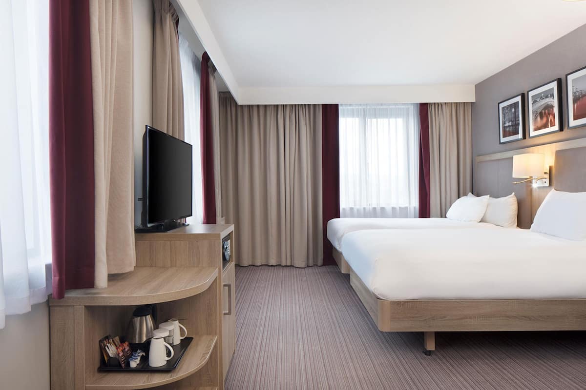 Twin Room, Multiple Beds | Premium bedding, in-room safe, desk, laptop workspace