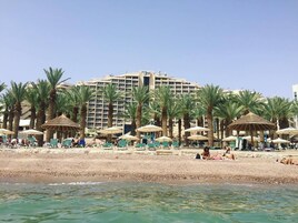 Beach nearby, sun loungers, beach umbrellas, beach towels