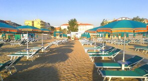 Privatstrand in der Nähe, Strandtücher