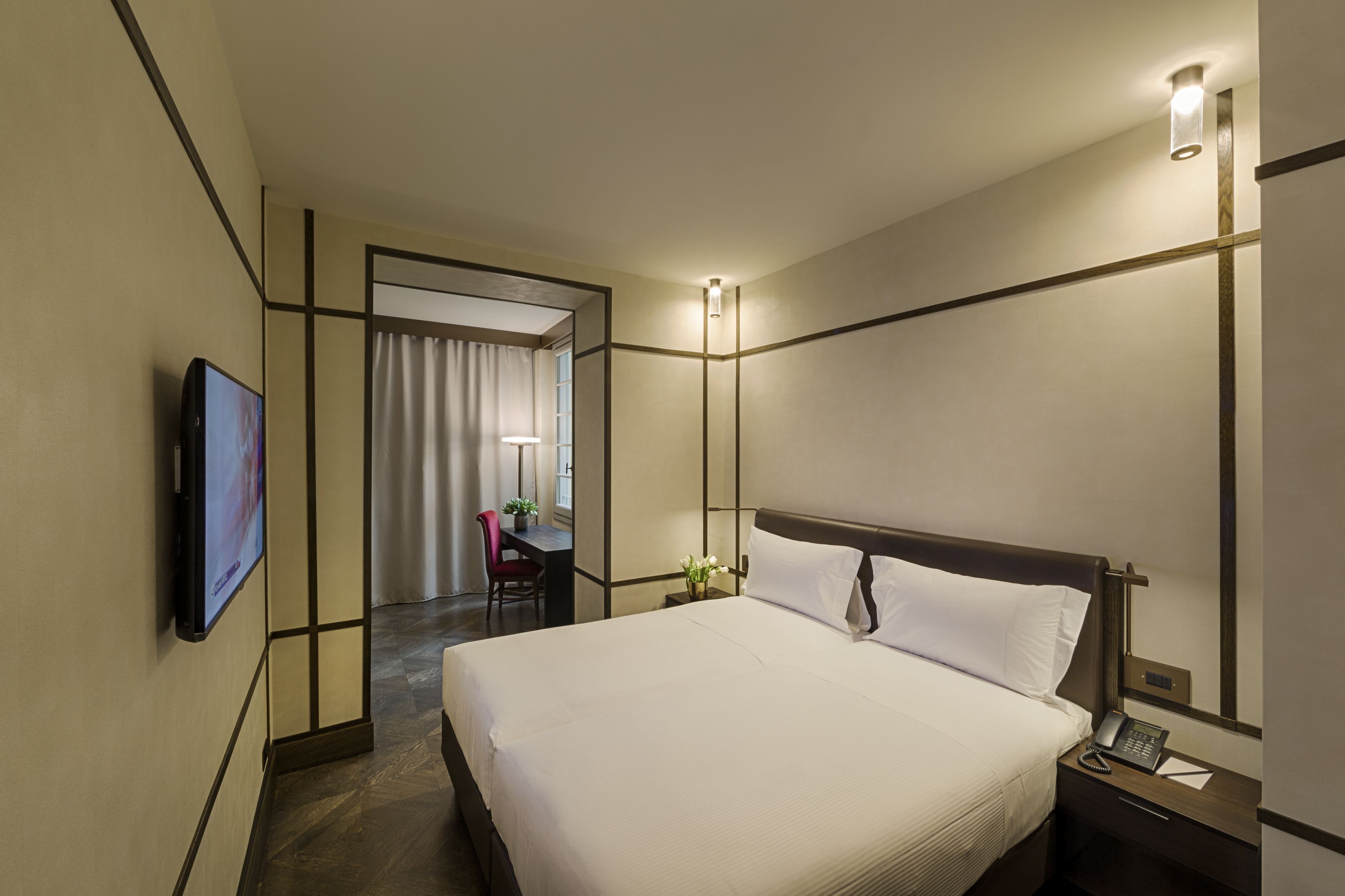 Premium bedding, minibar, in-room safe, soundproofing