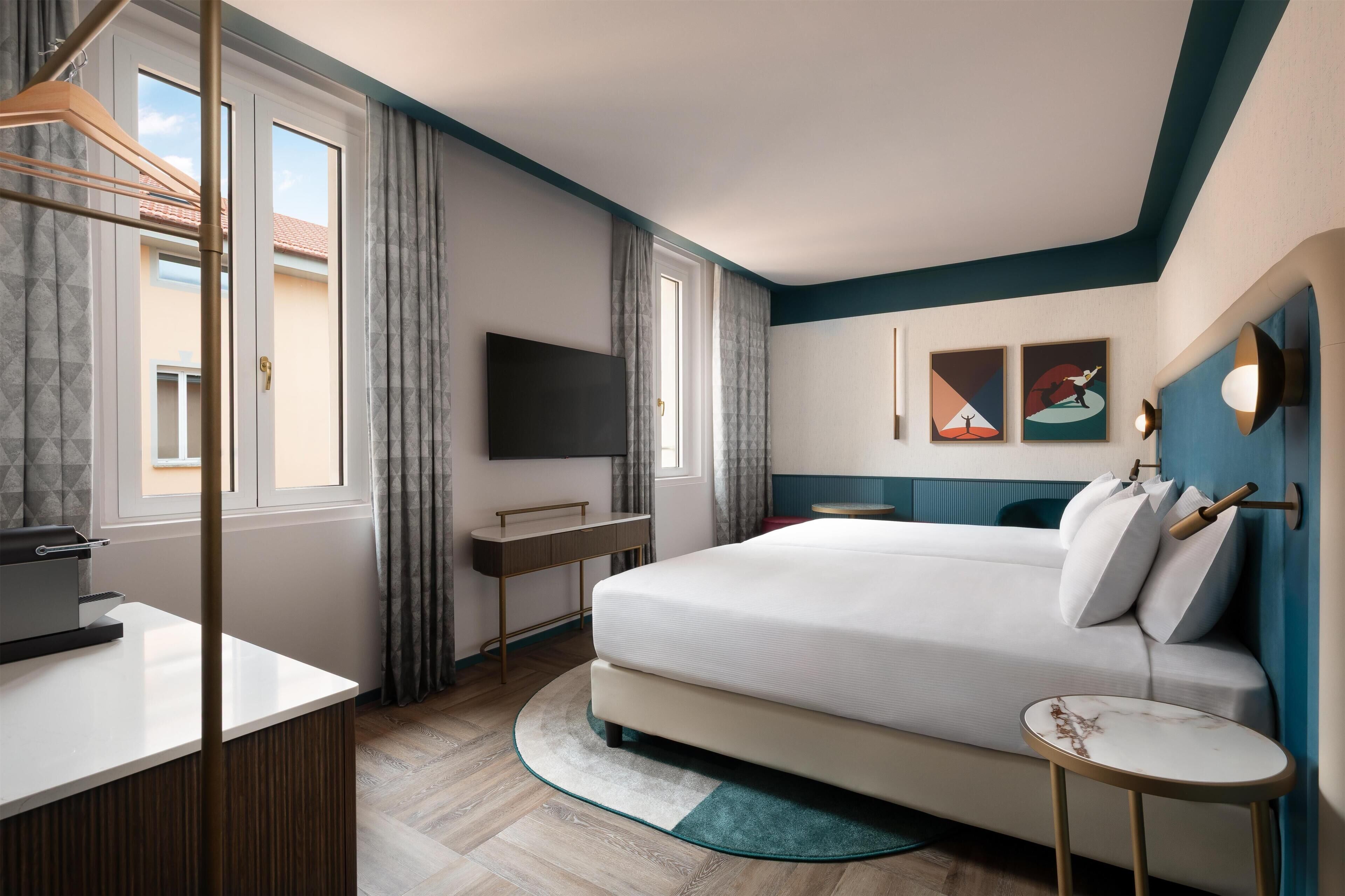 Ropa de cama de alta calidad y minibar 