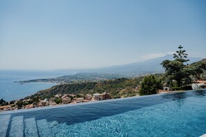 Outdoor pool, open 9 AM to 6 PM, pool loungers