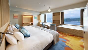 Værelse med 2 enkeltsenge - ikke-ryger (Premiun Deluxe, Club Floor, 18~19F) | Pengeskab på værelset, skrivebord, strygejern/strygebræt, gratis Wi-Fi