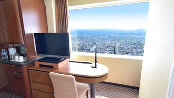 Quarto duplo superior, para não fumantes, no canto | Edredons de pluma, cofres nos quartos, cortinas blackout