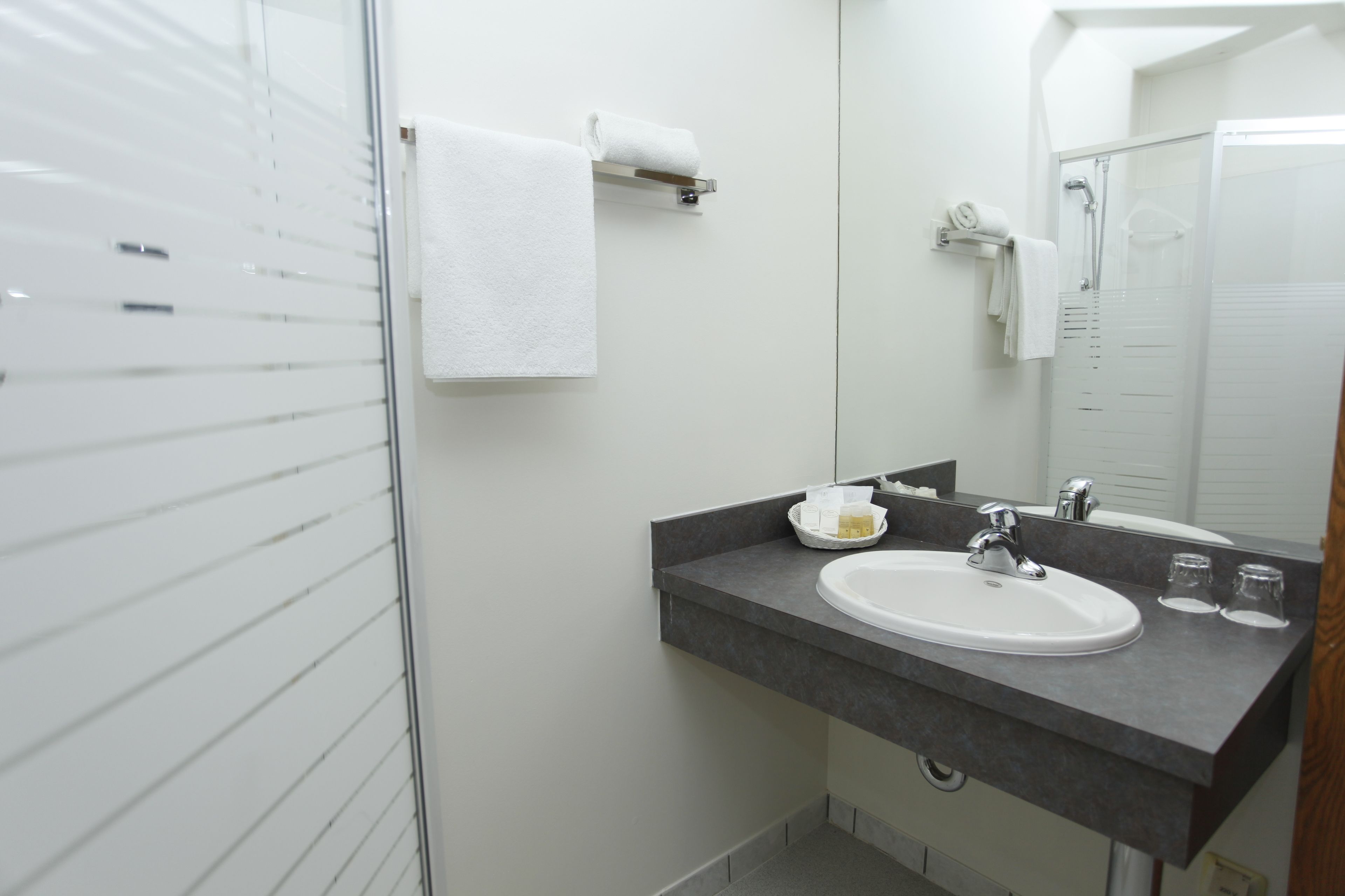 budget double room  | bathroom shower