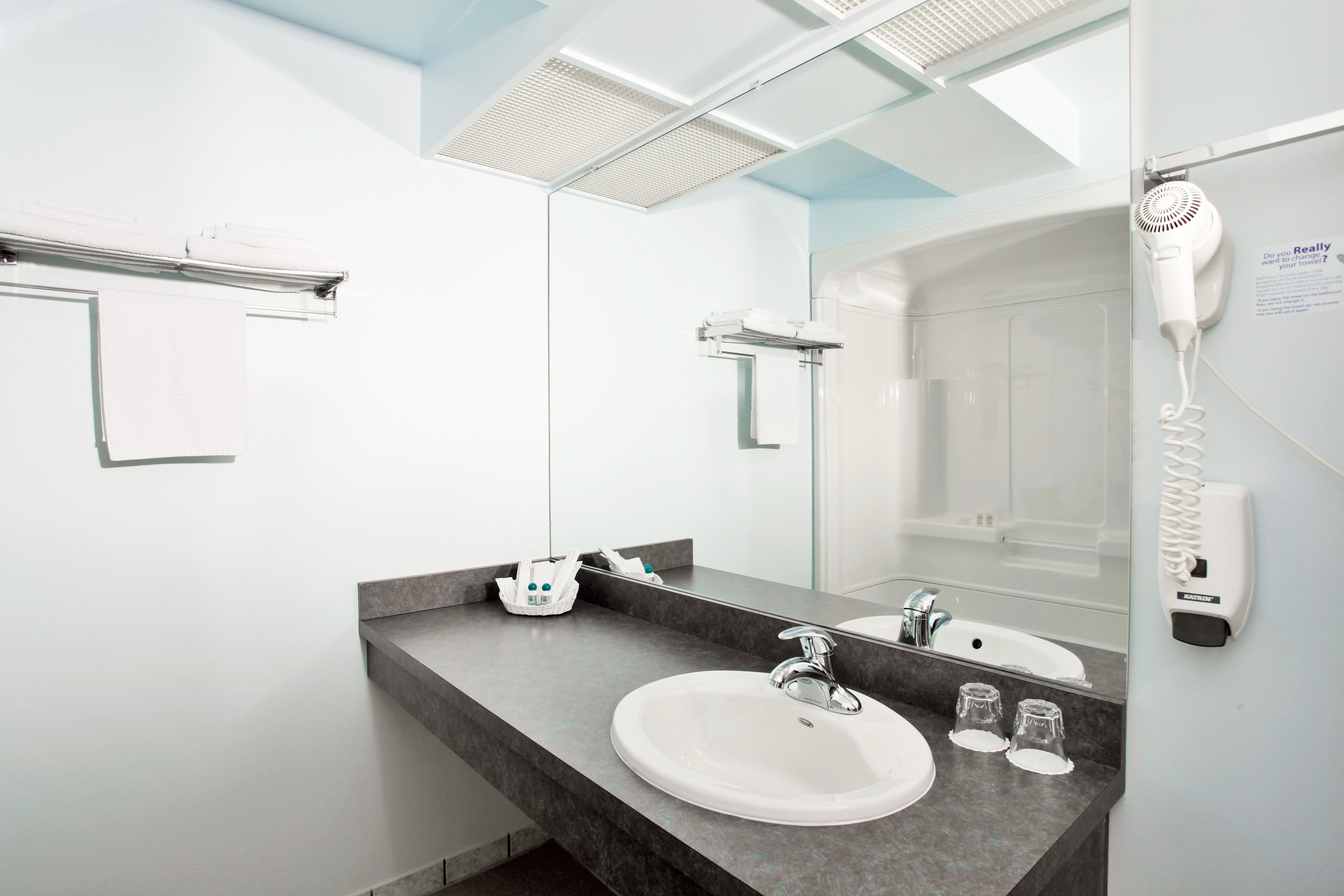 superior junior suite with bath | bathroom | hair dryer, towels