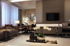 Studiosuite, 1 King-Bett | Hochwertige Bettwaren, Zimmersafe, Schreibtisch, Verdunkelungsvorhänge