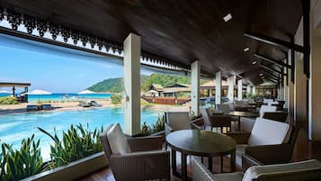 Poolside views, open daily