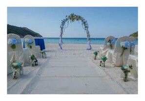 Outdoor wedding area
