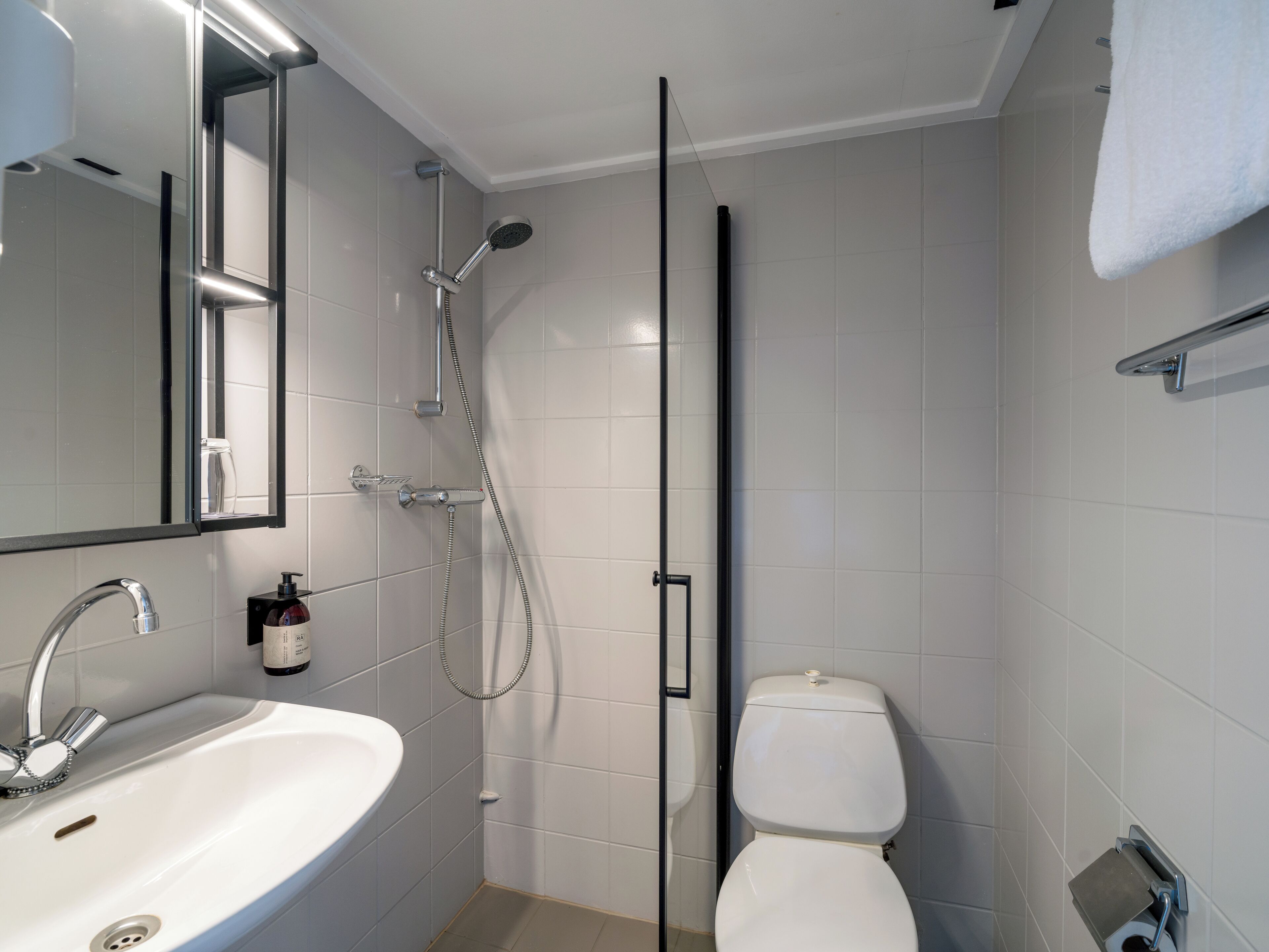 family room, 1 double bed with sofa bed, non smoking | bathroom | shower, hair dryer, towels