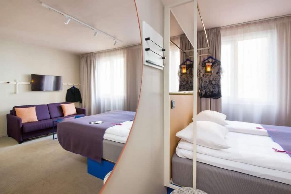 Hypo-allergenic bedding, blackout curtains, bed sheets