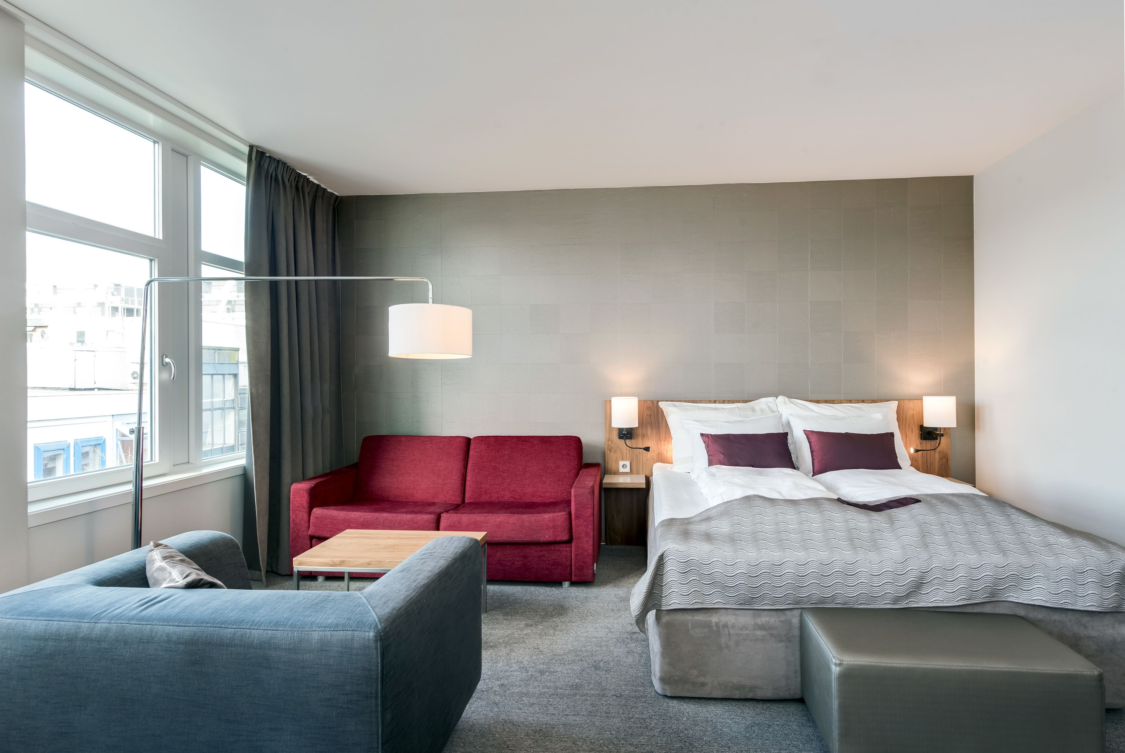 premium bedding, minibar, desk, blackout curtains