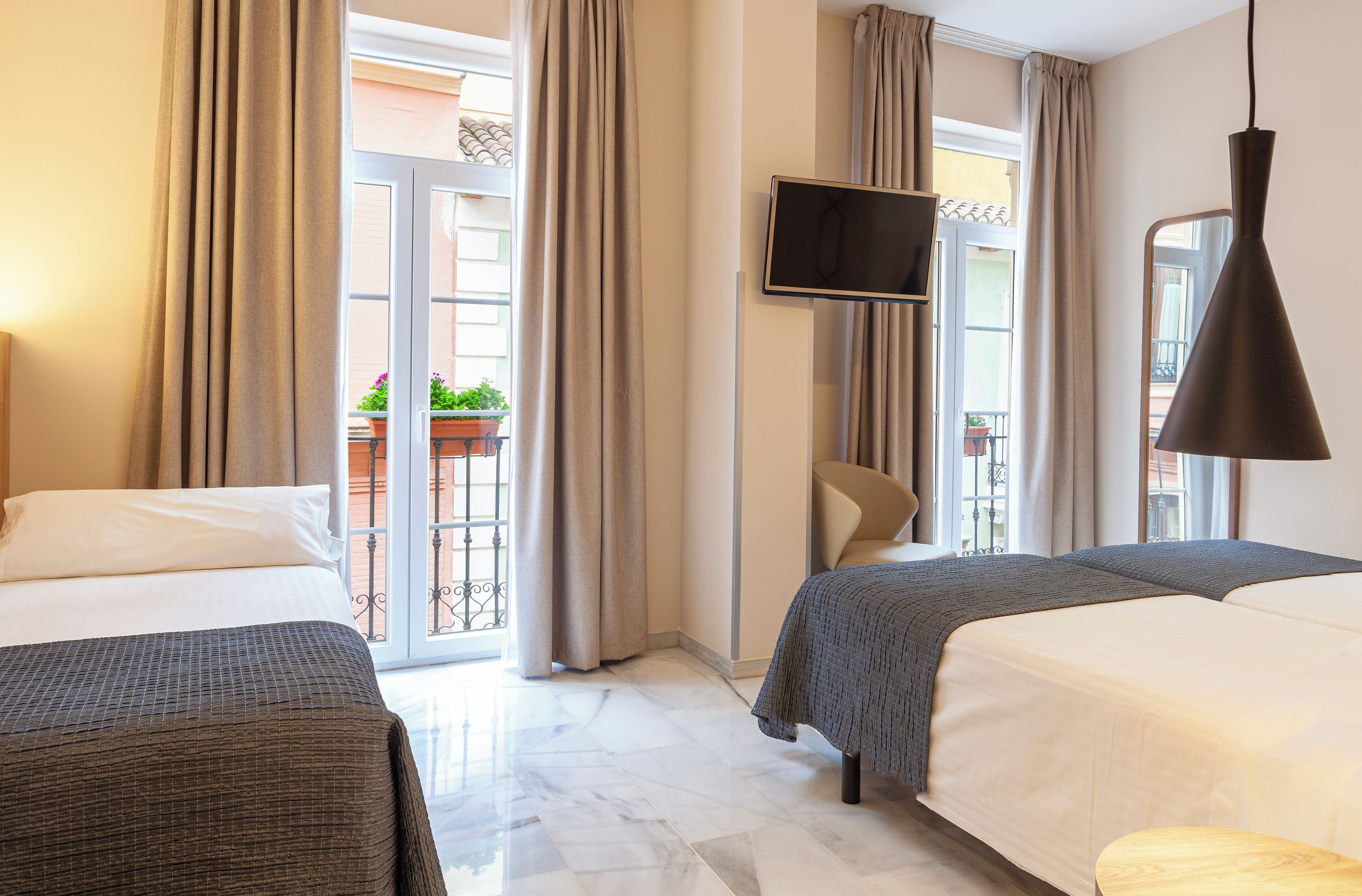 Triple Room, 3 Twin Beds | Minibar, in-room safe, desk, laptop workspace